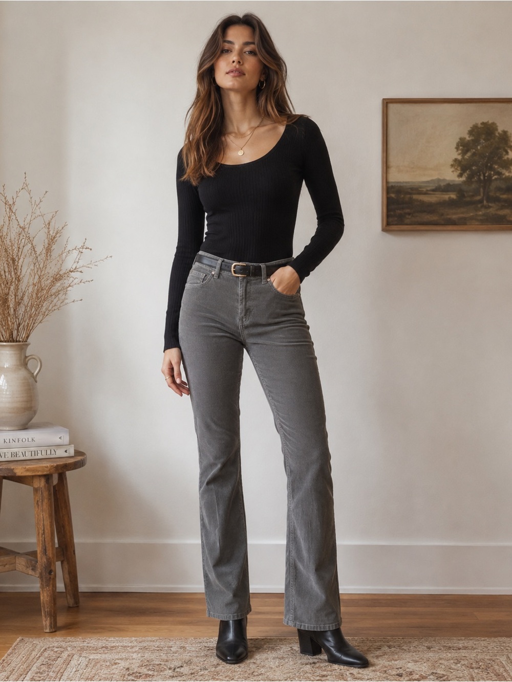 Vintage Y2K Levi’s 515 Women’s High-Rise Gray Straight-Leg Jeans
